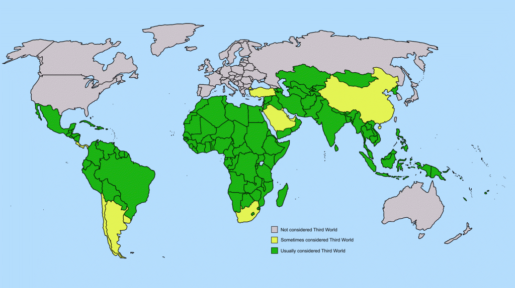 third world country map