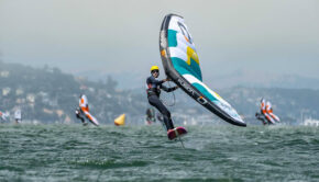 single handed foiling catamaran