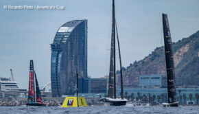 small foiling sailboat