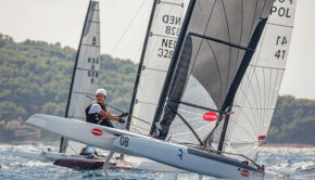 single handed foiling catamaran